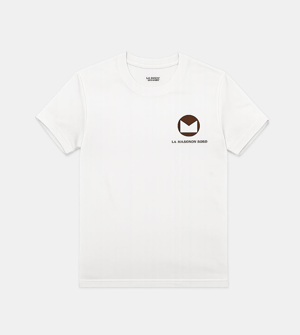Le Nord Satin Signature T-Shirt Brown Satin