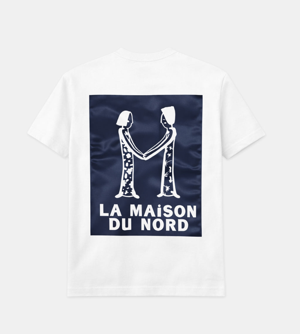 Le Nord Satin Signature T-Shirt Navy Satin