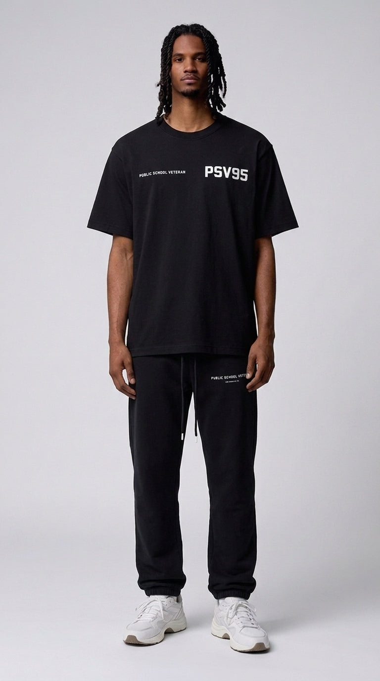 Public School Veteran Tapered Logo-Print Cotton-Jersey Sweatpants