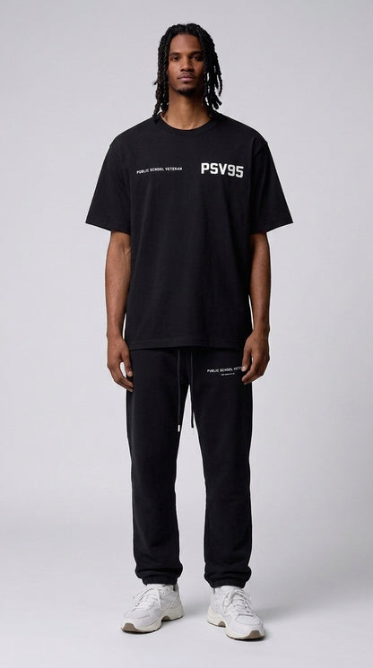 Public School Veteran Tapered Logo-Print Cotton-Jersey Sweatpants