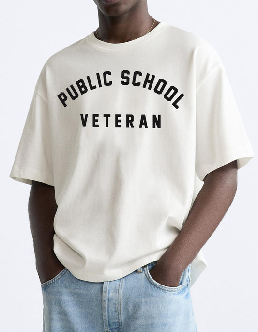 Public School Veteran Logo Print Cotton Jersey T-Shirt