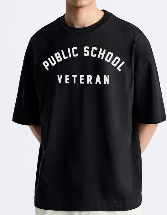 Public School Veteran Black T-Shirt
