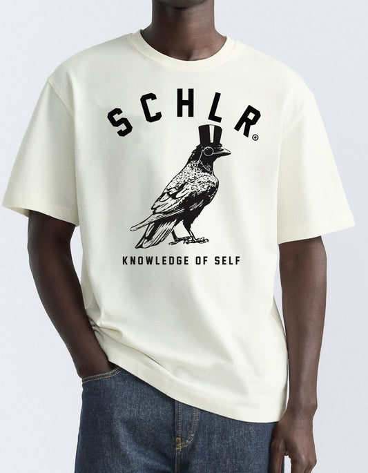 SCHLR Varsity Messenger Off White T-shirt