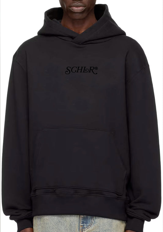 SCHLR Signature Black Heavy Weight Hoodie