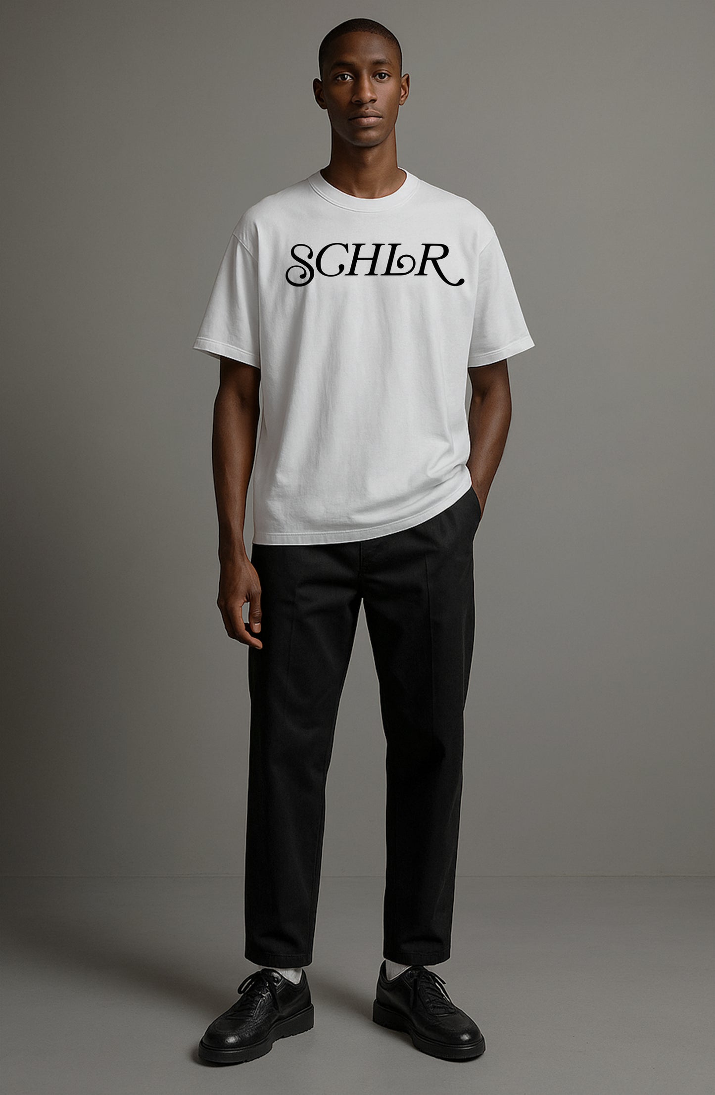 SCHLR Signature Logo Premium WhiteT-shirt
