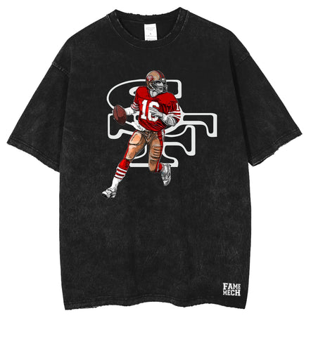 Joe Montana San Francisco 49ers Vintage Washed MVP Inspired Vintage Series Shirt