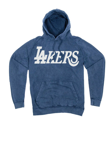 Lakers x Dodgers Blue Vintage Wash Champion Hoodie